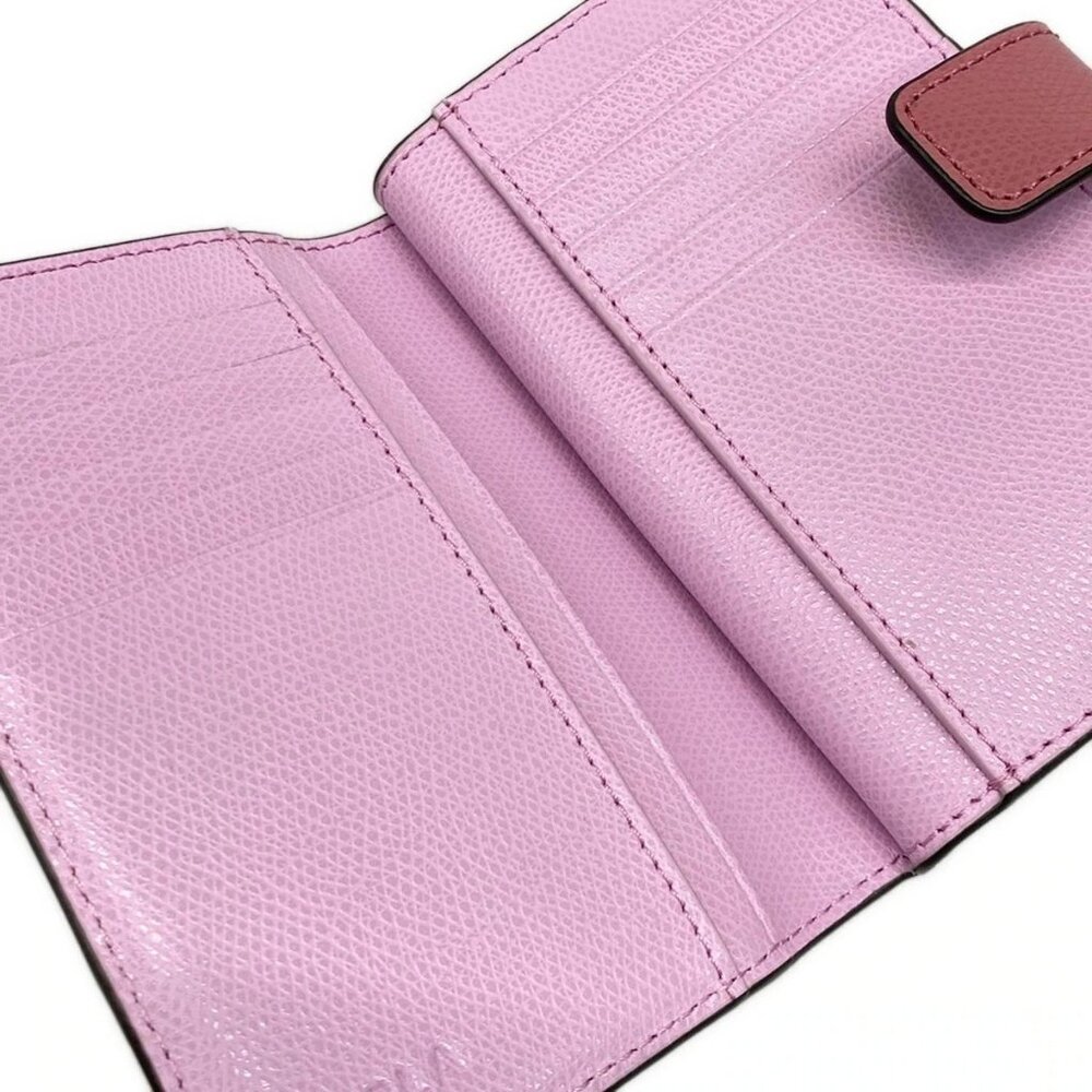 FURLA Camellia - Pink Leather Bifold Wallet - Picture 4 of 6